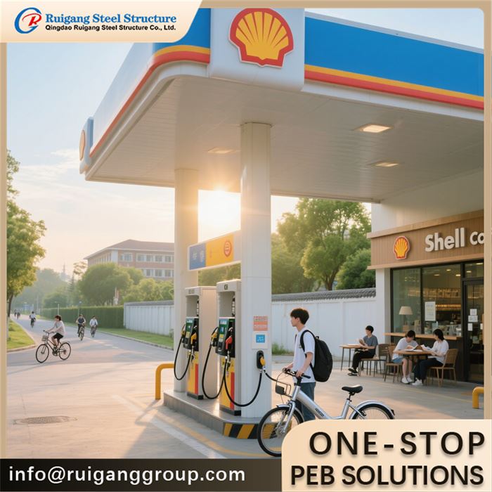 Metal Frame Gas Station Shed